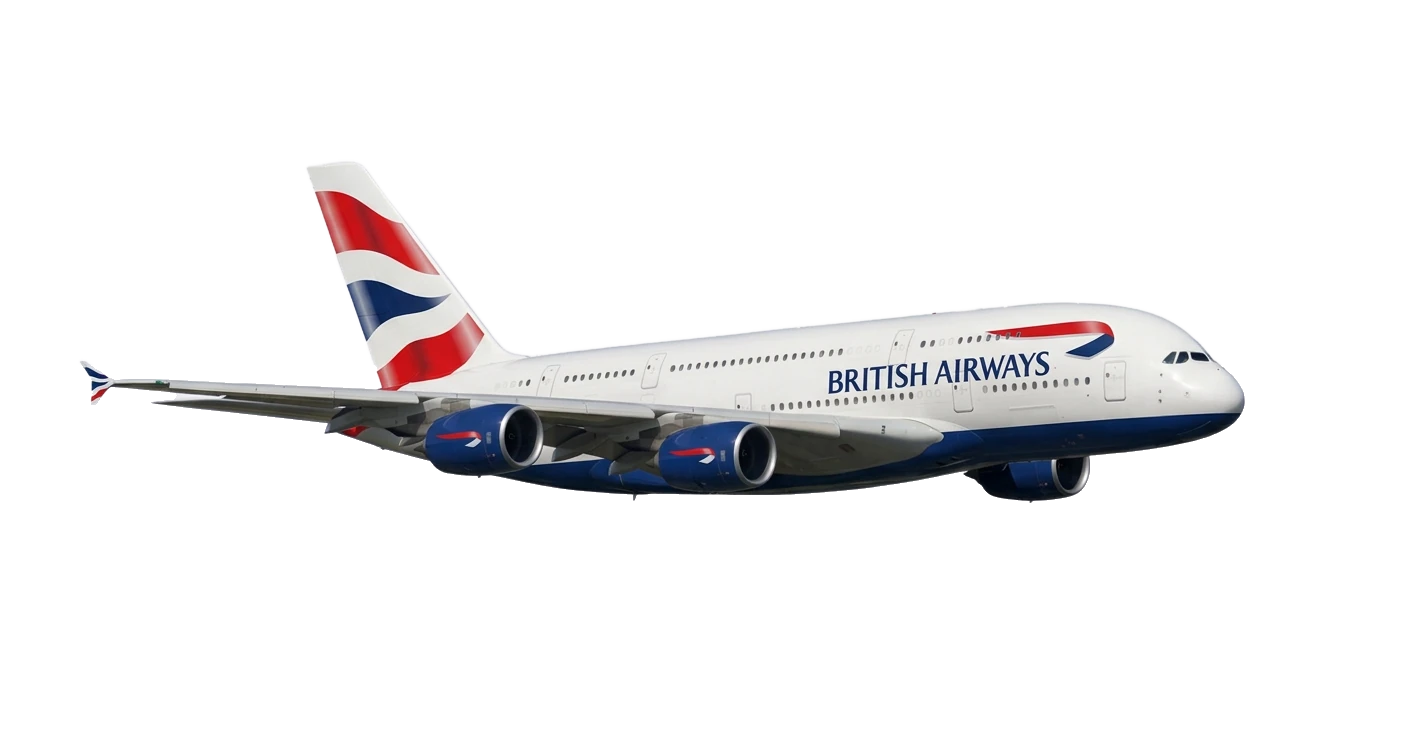 British Airways Airbus A380 side profile